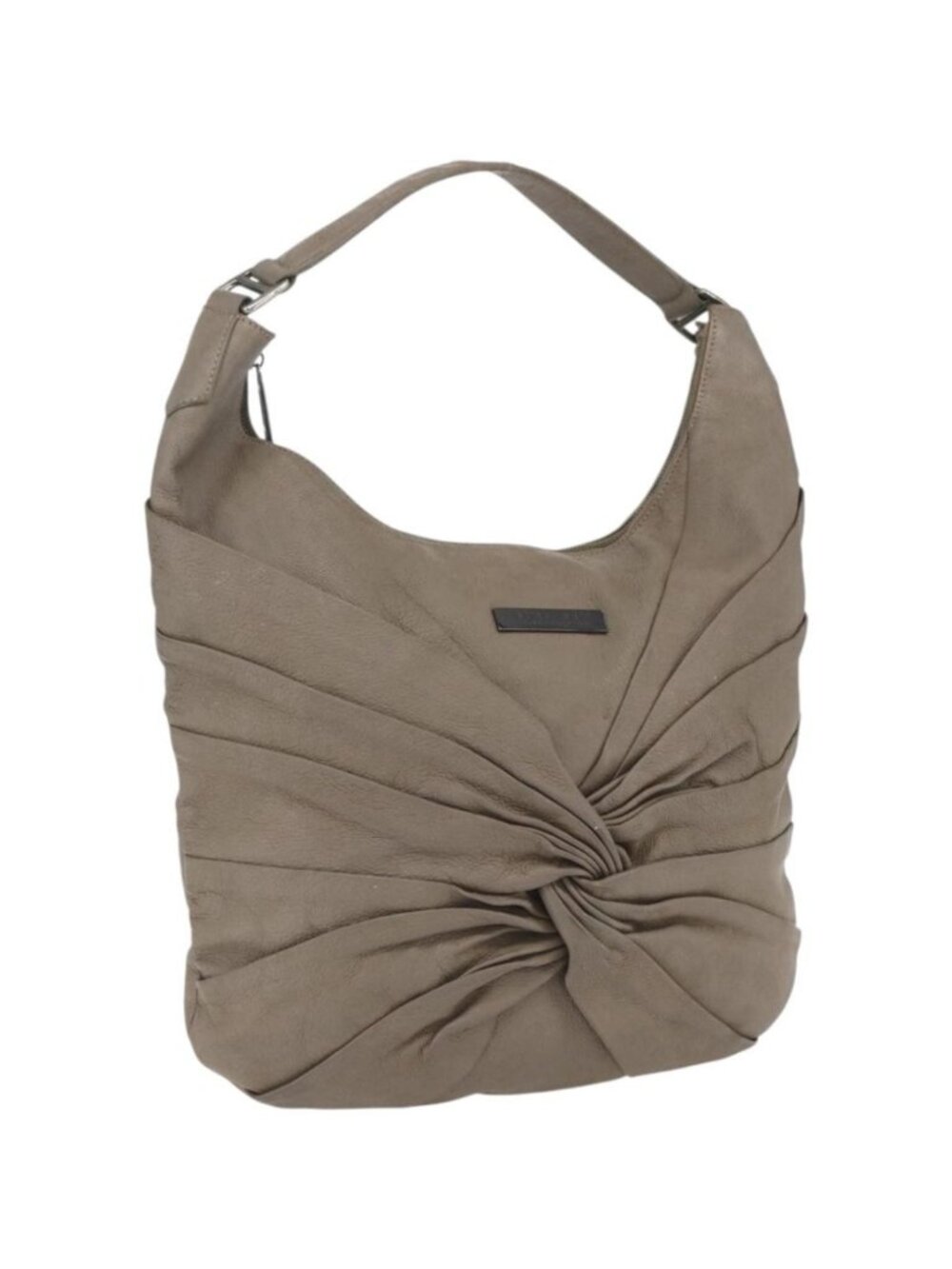 BURBERRY Shoulder Bag Leather Brown Silver